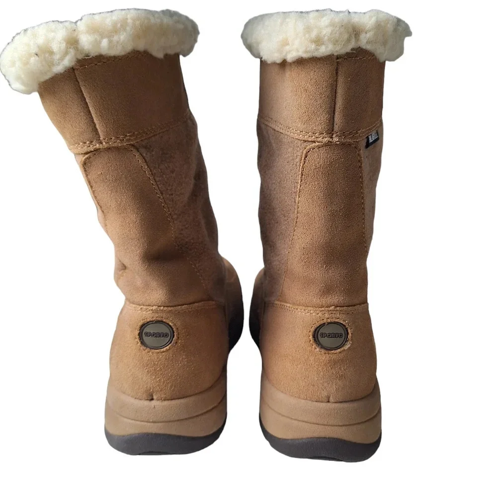 Sporto Polartec Suede Tan Fleece Insulated Mid-Calf‎ Boots